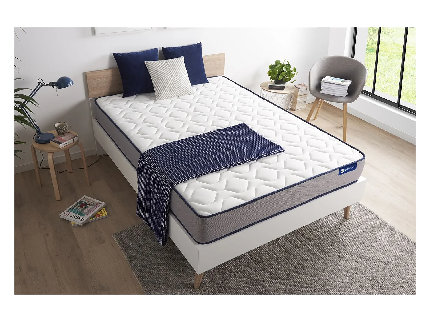Actiflex form matratze 80x220cm, Latex und Memory-Schaum, Härtegrad 4, Höhe :22 cm, 5 Komfortzonen