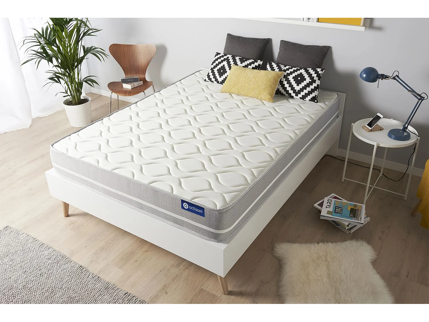 Actimemo touch matras 130x190cm , Matrasdikte : 20 cm , Traagschuim , Gebalanceerd, 3 comfortzones