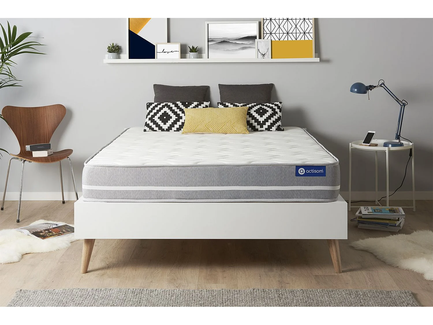 Actimemo touch matras 130x190cm , Matrasdikte : 20 cm , Traagschuim , Gebalanceerd, 3 comfortzones