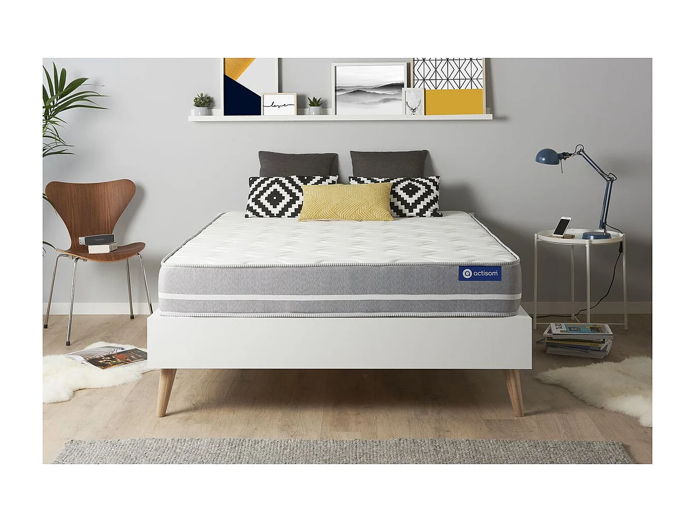 Actimemo touch matras 130x190cm , Matrasdikte : 20 cm , Traagschuim , Gebalanceerd, 3 comfortzones