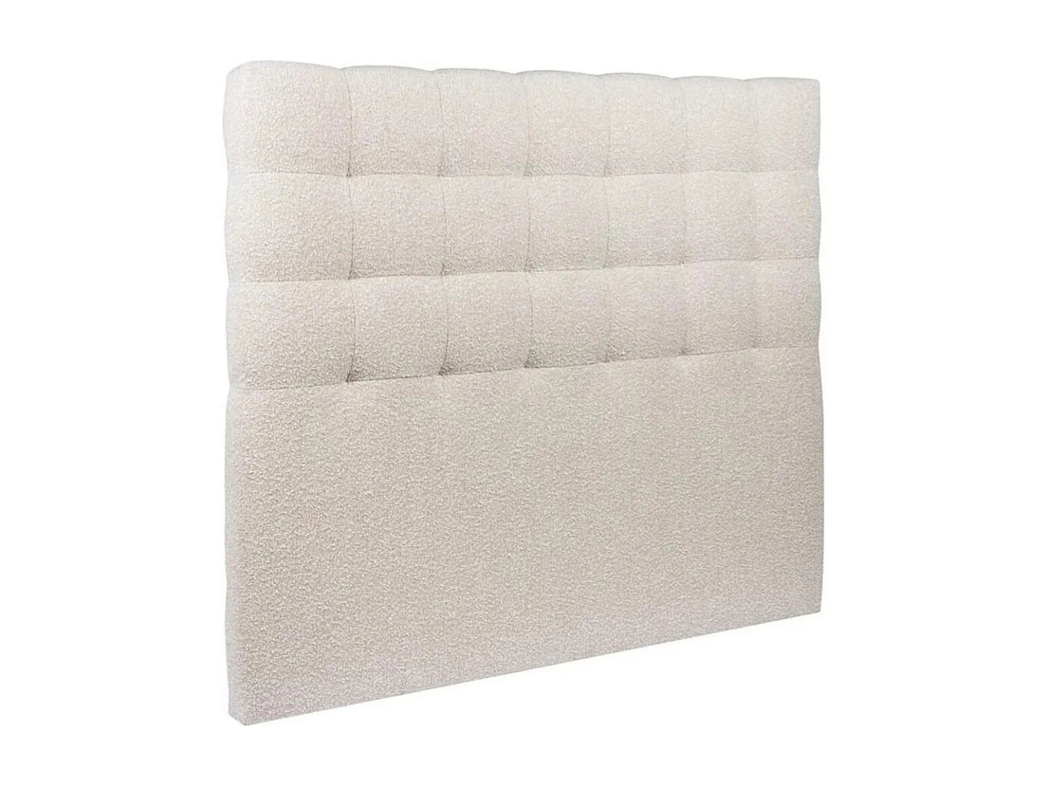 Tête de lit capitonnée VIEW en tissu haute qualité coloris beige - largeur 90 x longueur 105 cm