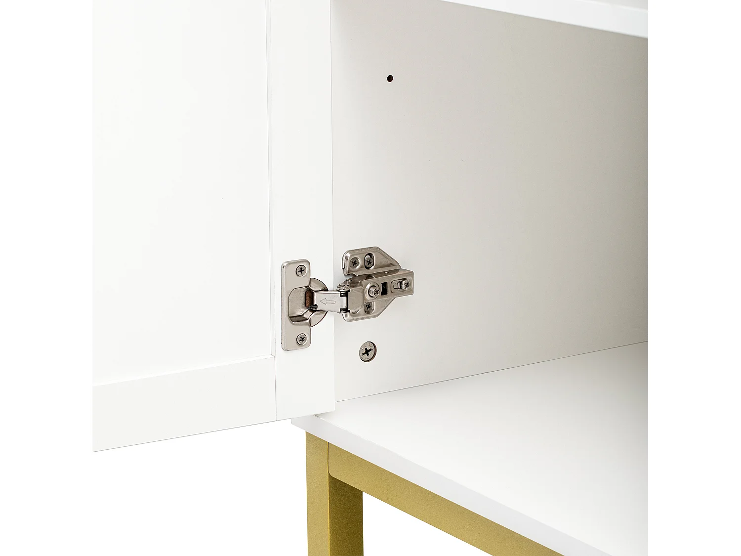 Buffet 3 portes et étagères réglables - MDF & panneaux de particules - Blanc