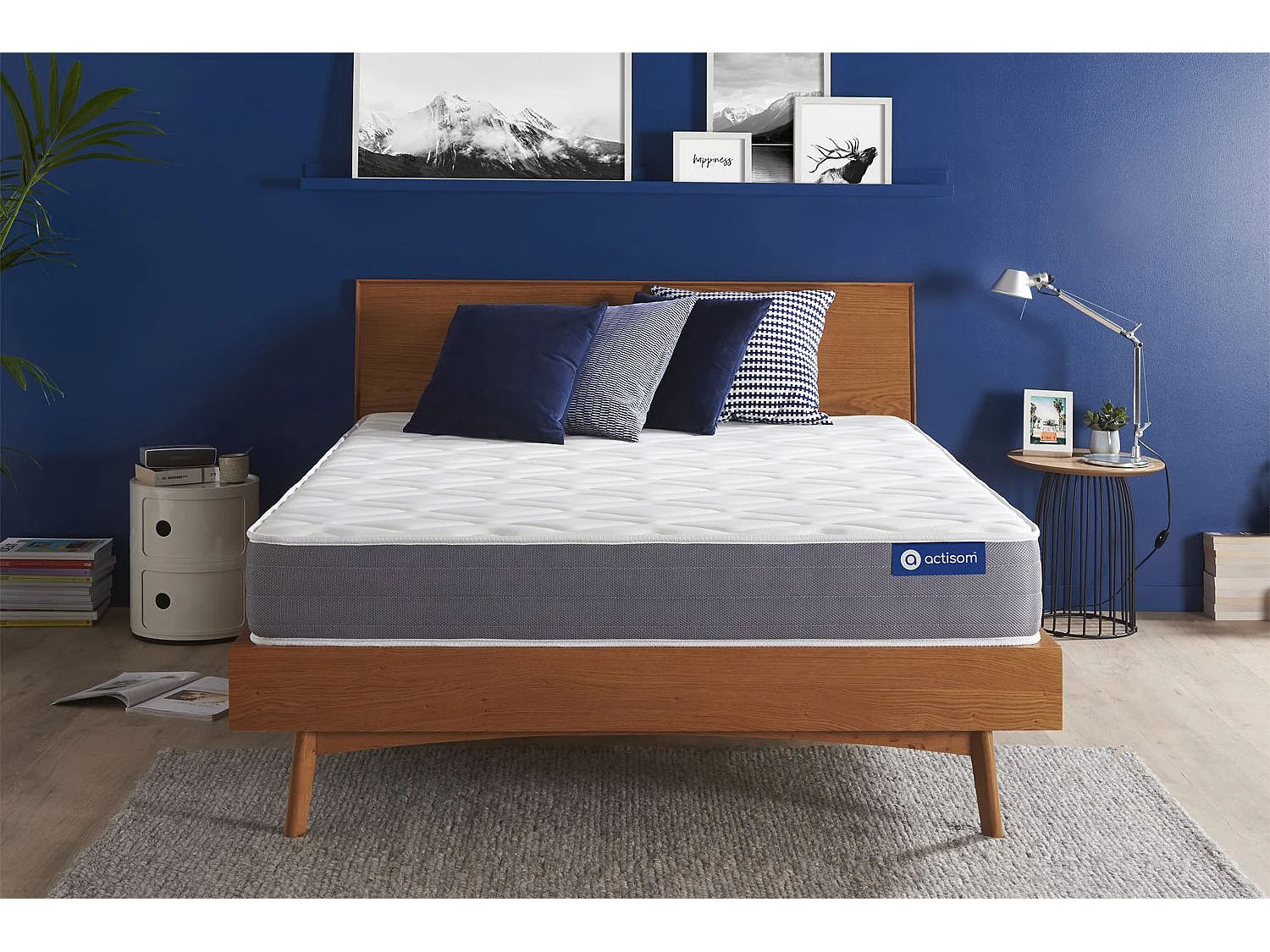 Colchón Actiflex dream 135x190cm, Grosor: 22cm, Muelles ensacados y espuma viscoelástica, Moderadamente firme, 3 zonas de confort