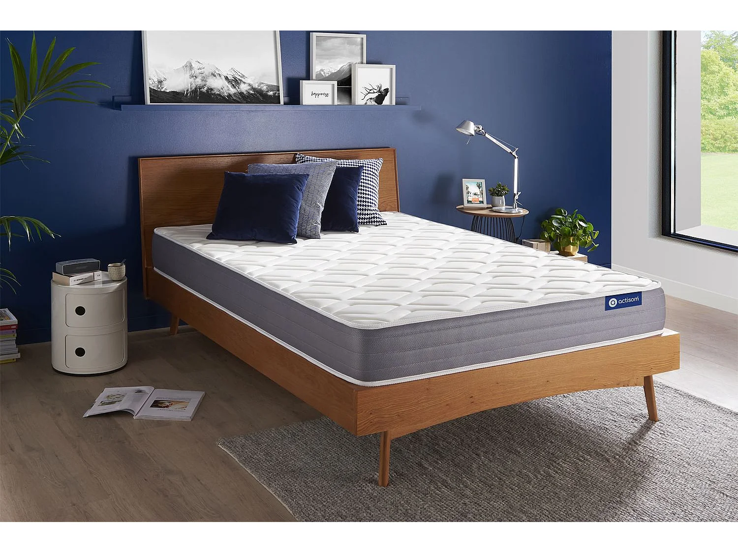 Colchón Actiflex dream 135x200cm, Grosor: 22cm, Muelles ensacados y espuma viscoelástica, Moderadamente firme, 3 zonas de confort