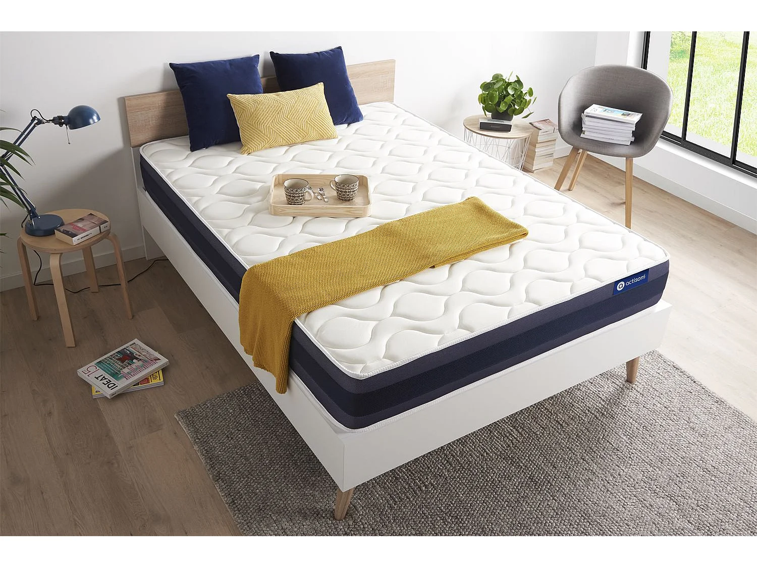 Matelas 130x200 cm Latex et mémoire de forme - Actilatex Morpho