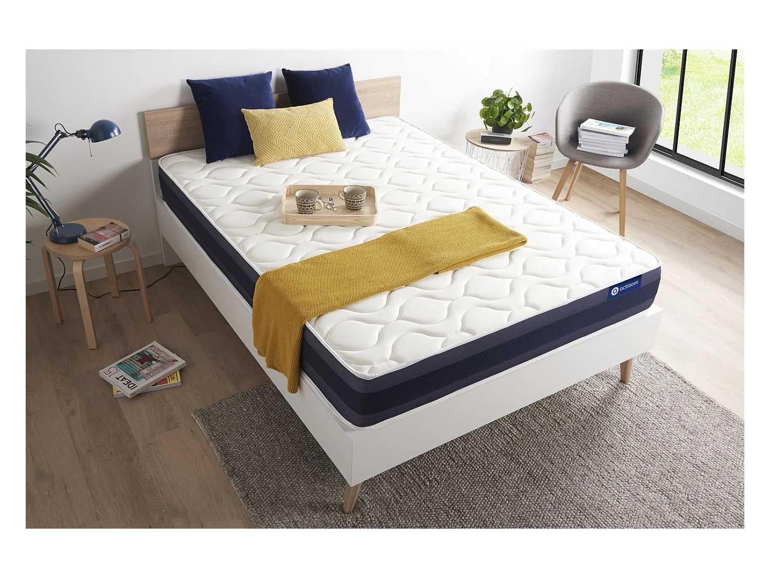 Actilatex morpho matras 150x195cm , Matrasdikte : 24 cm , Latex en traagschuim , Gebalanceerd, 5 comfortzones