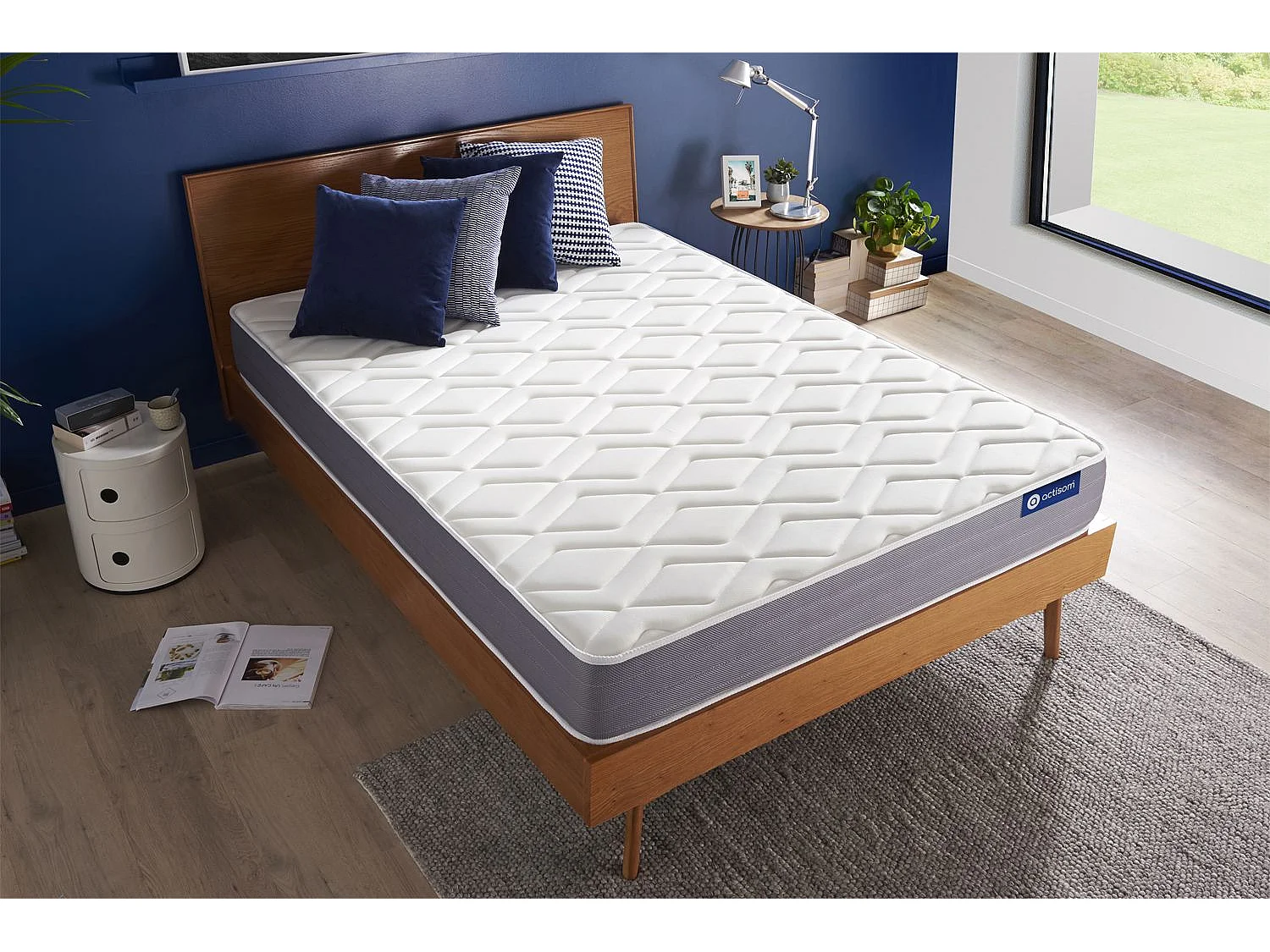 Matelas 90x210 cm Ressorts ensachés et Mémoire de forme - Actiflex Dream