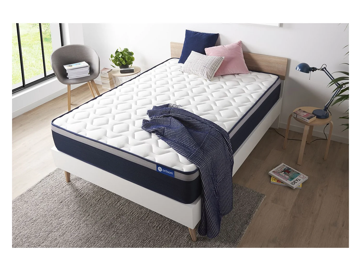 Matelas 135x200 cm Latex et mémoire de forme - Actilatex Max