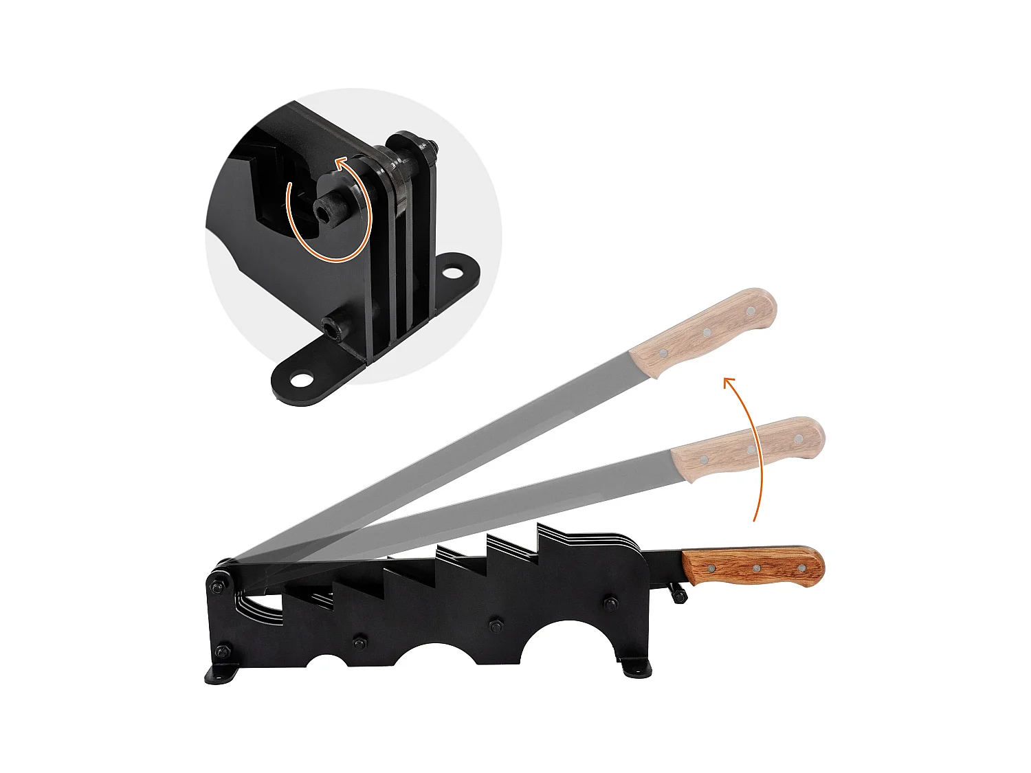 Couteau à copeaux fendeur de bûches fendeuse à main bois noir avec poignée