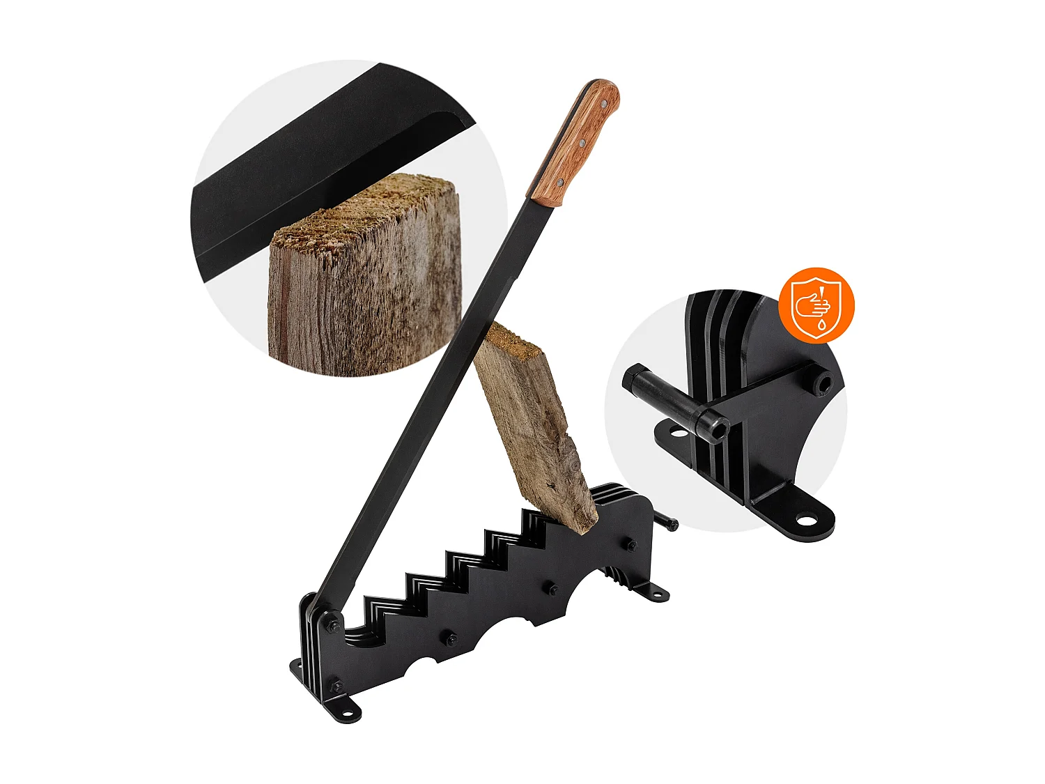 Spaccalegna manuale bilanciata con manico antiscivolo ghisa coltello truciolo