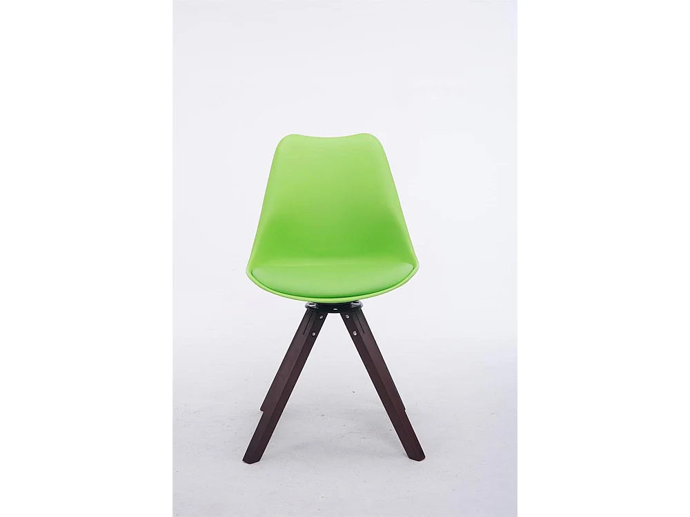 Eetkamerstoelen - Kunstleer & walnoot - groen - Troyes