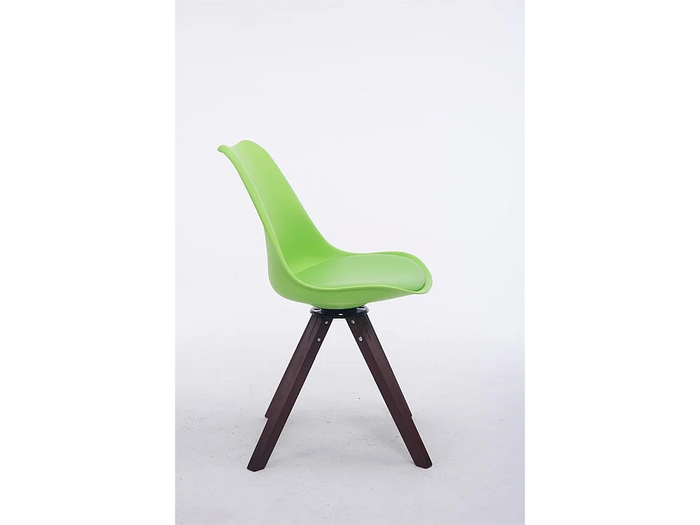 Eetkamerstoelen - Kunstleer & walnoot - groen - Troyes