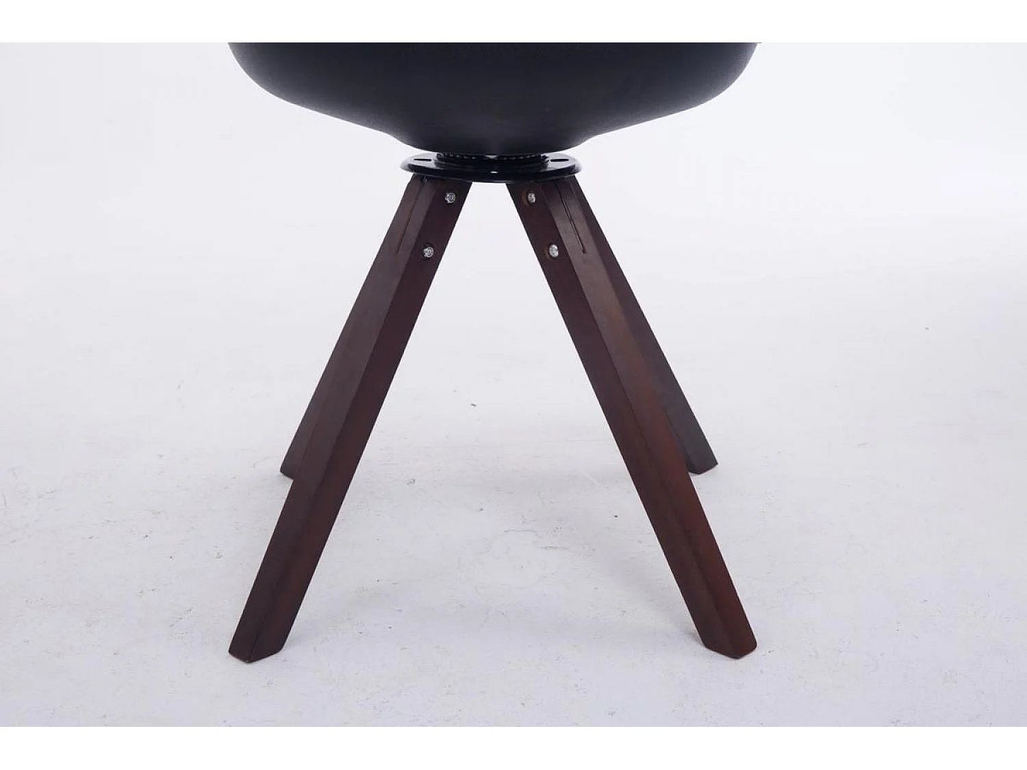 Chaise de bureau - Similicuir & Bois - Noir - Troyes