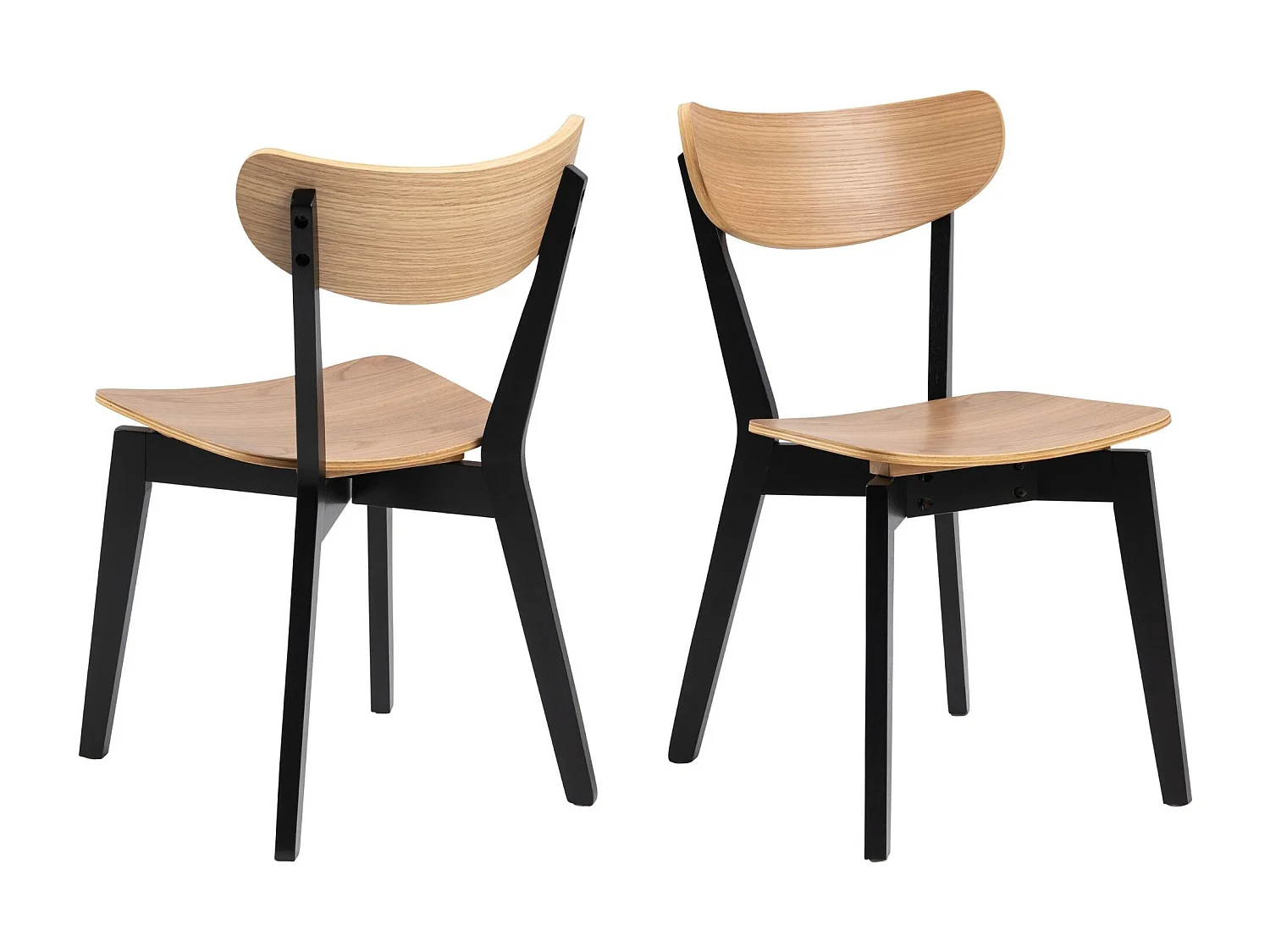 Chaise scandinave en bois (lot de 2) - LETA