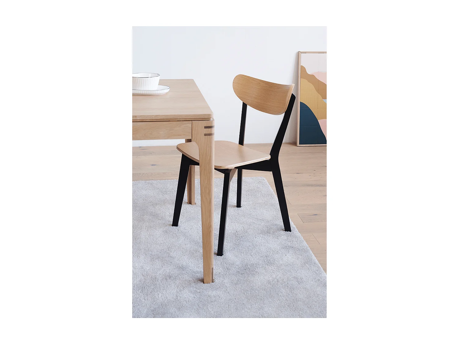 Chaise scandinave en bois (lot de 2) - LETA