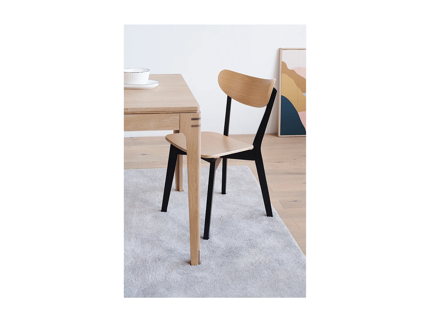Chaise scandinave en bois (lot de 2) - LETA