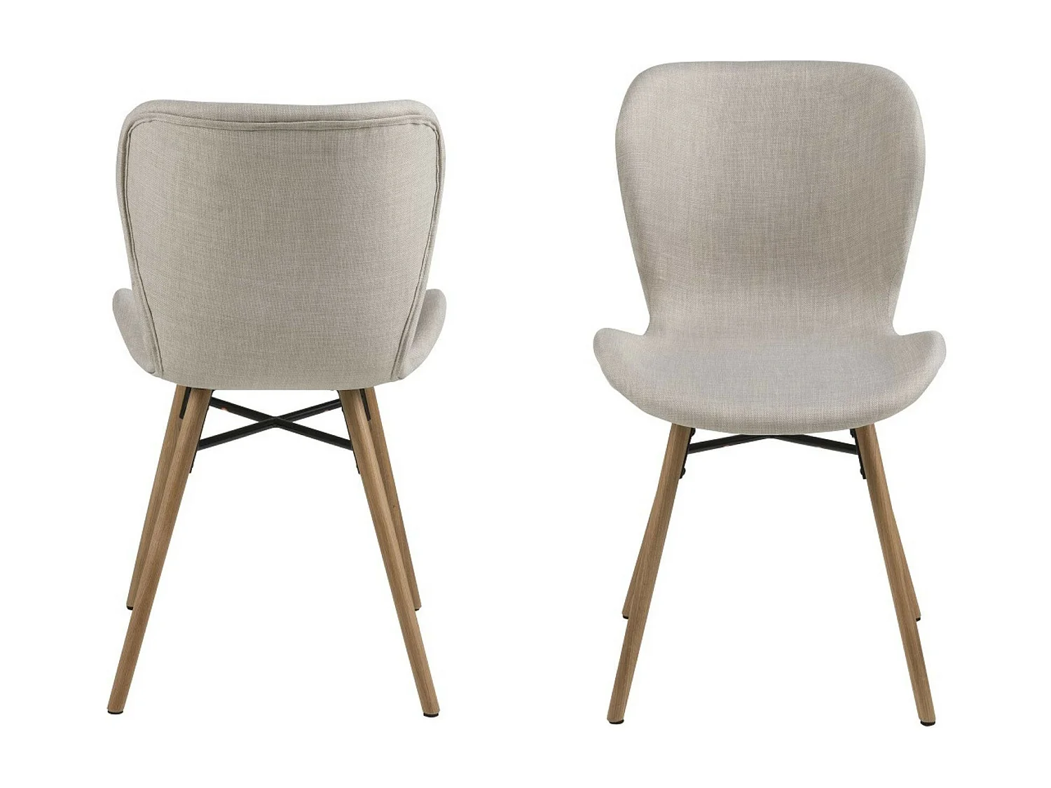 Table rectangulaire à rallonges L160/240  + 4 chaises tissu - BOSTON