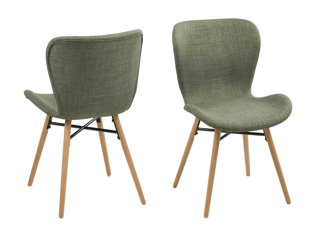 Table ronde extensible pieds tournés D115 + 4 chaises tissu - VICTORIA