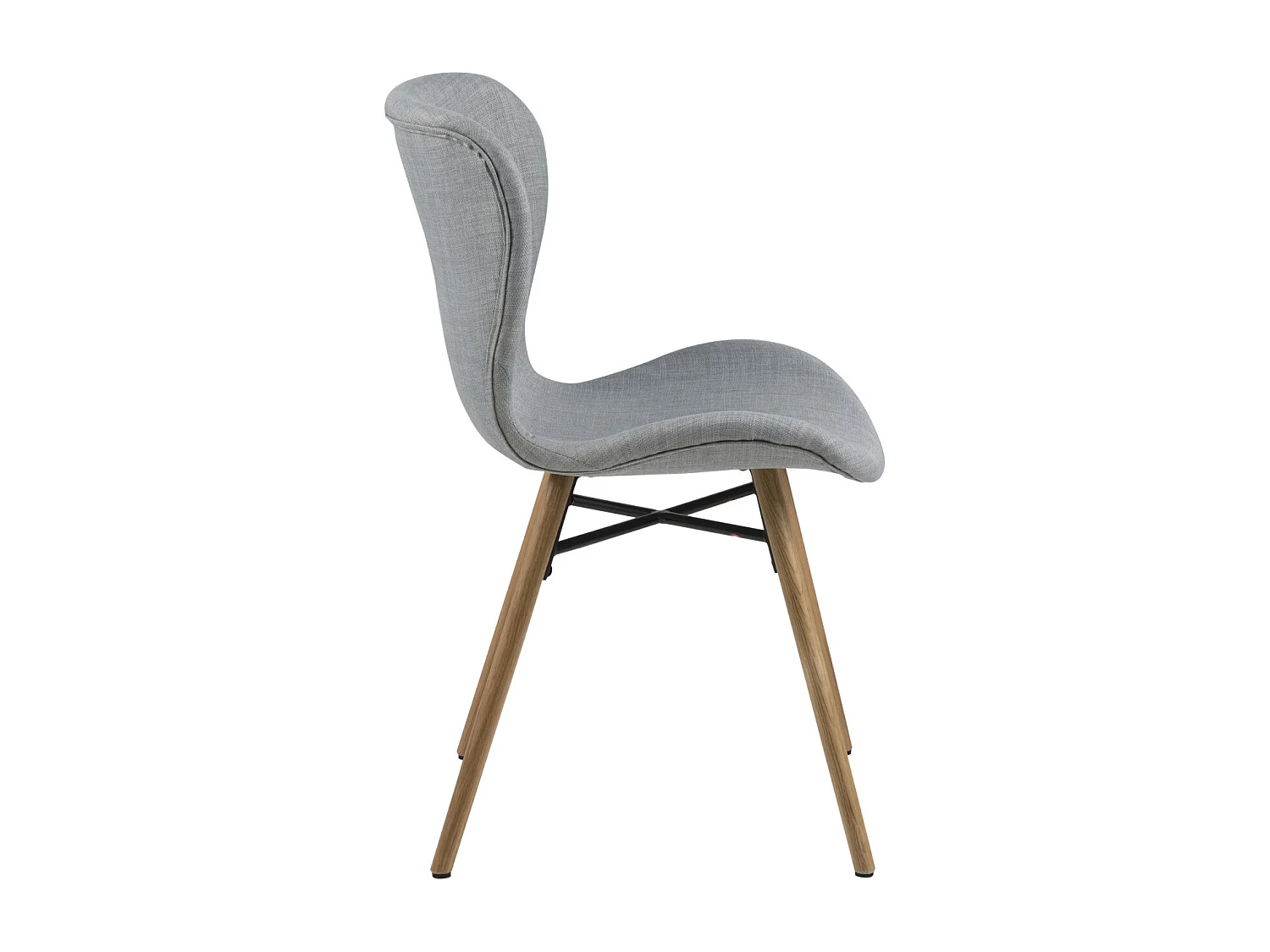 Table ronde extensible pieds fuseau D115 + 4 chaises tissu - VICTORIA