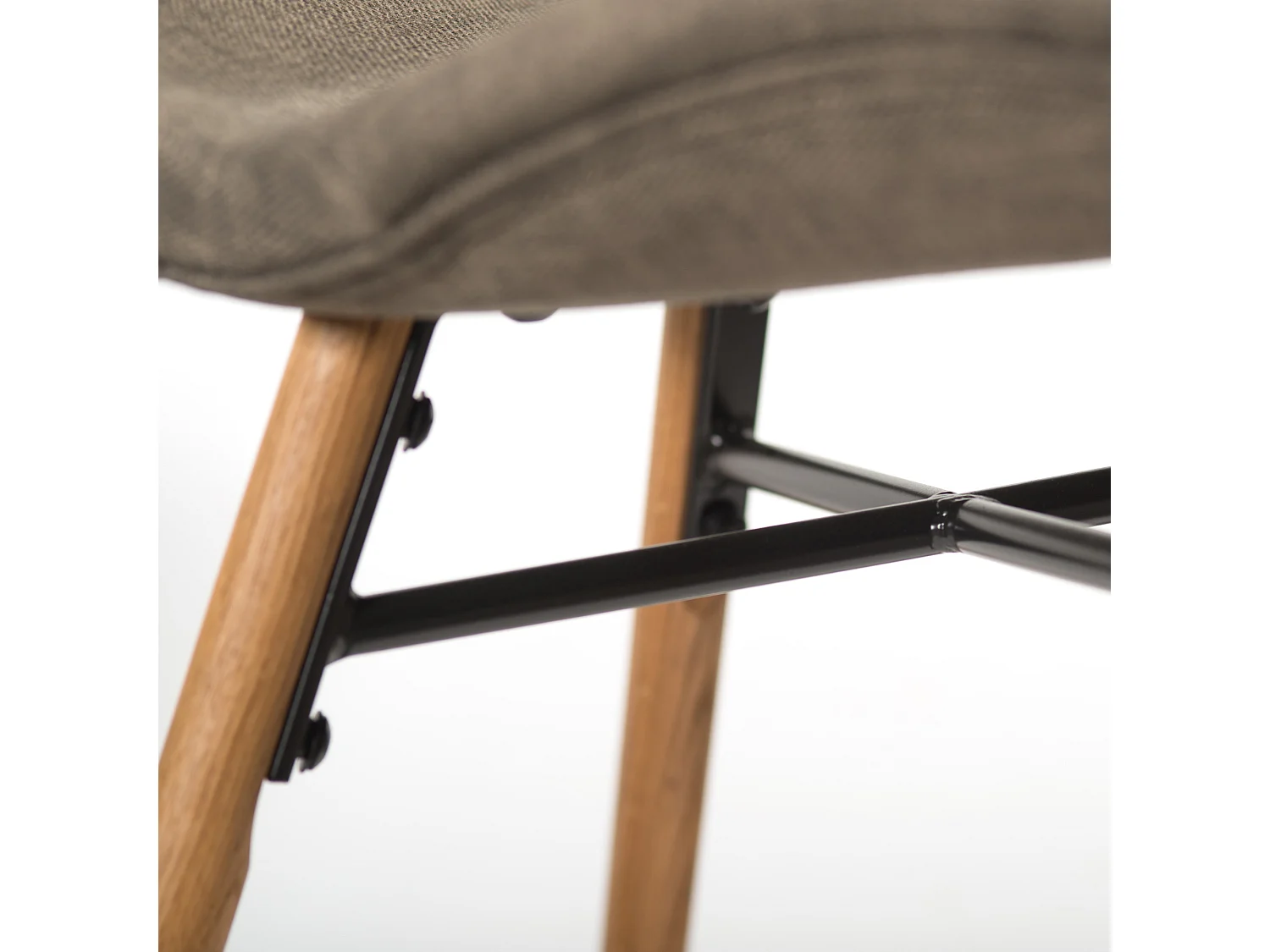 Table ronde extensible pieds tournés D115 + 4 chaises tissu - VICTORIA