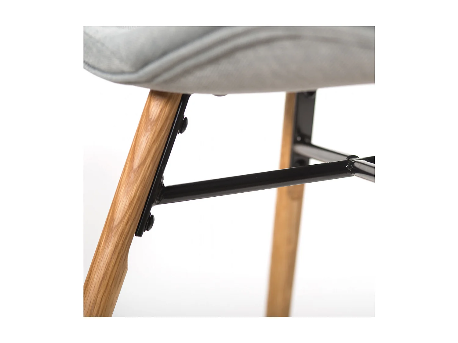 Table ronde extensible pieds tournés D115 + 4 chaises tissu - VICTORIA