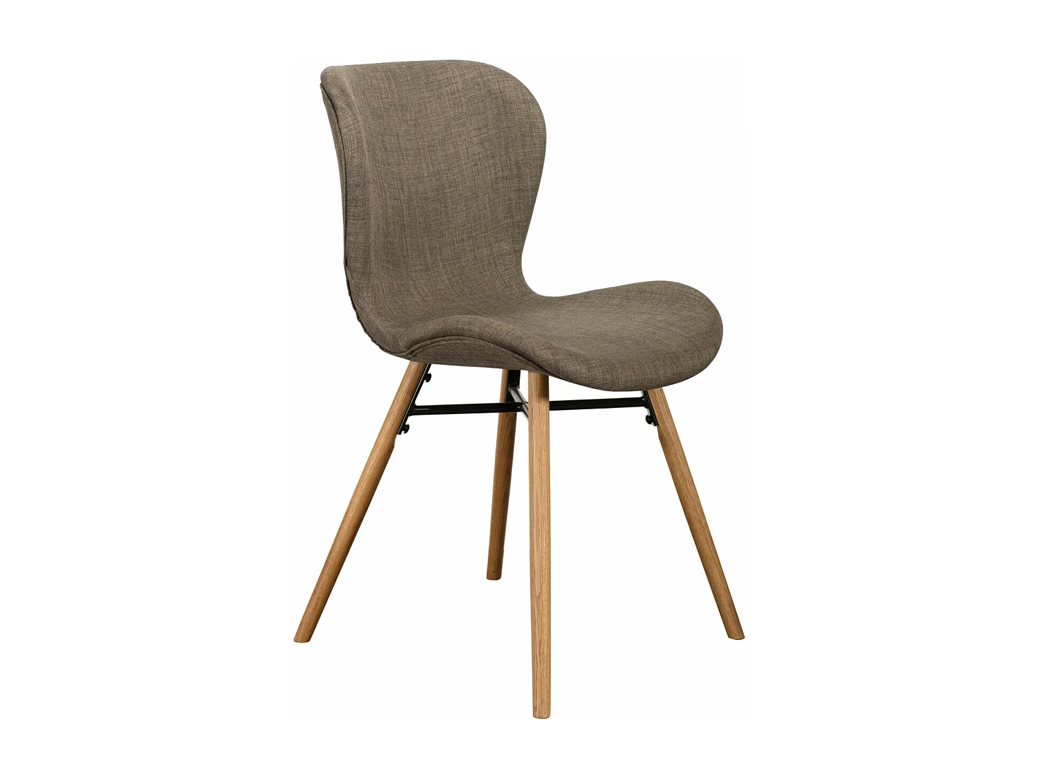 Table ronde extensible pieds fuseau D105 + 4 chaises tissu - VICTORIA