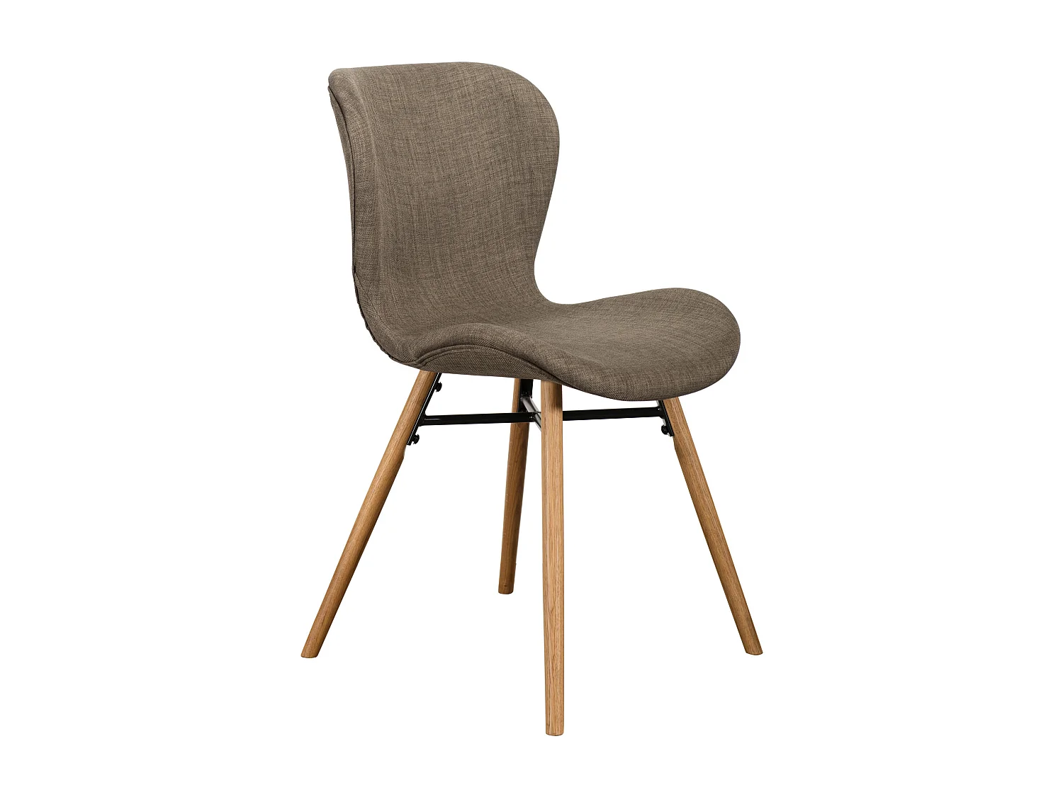 Table ronde extensible pieds fuseau D105 + 4 chaises tissu - VICTORIA