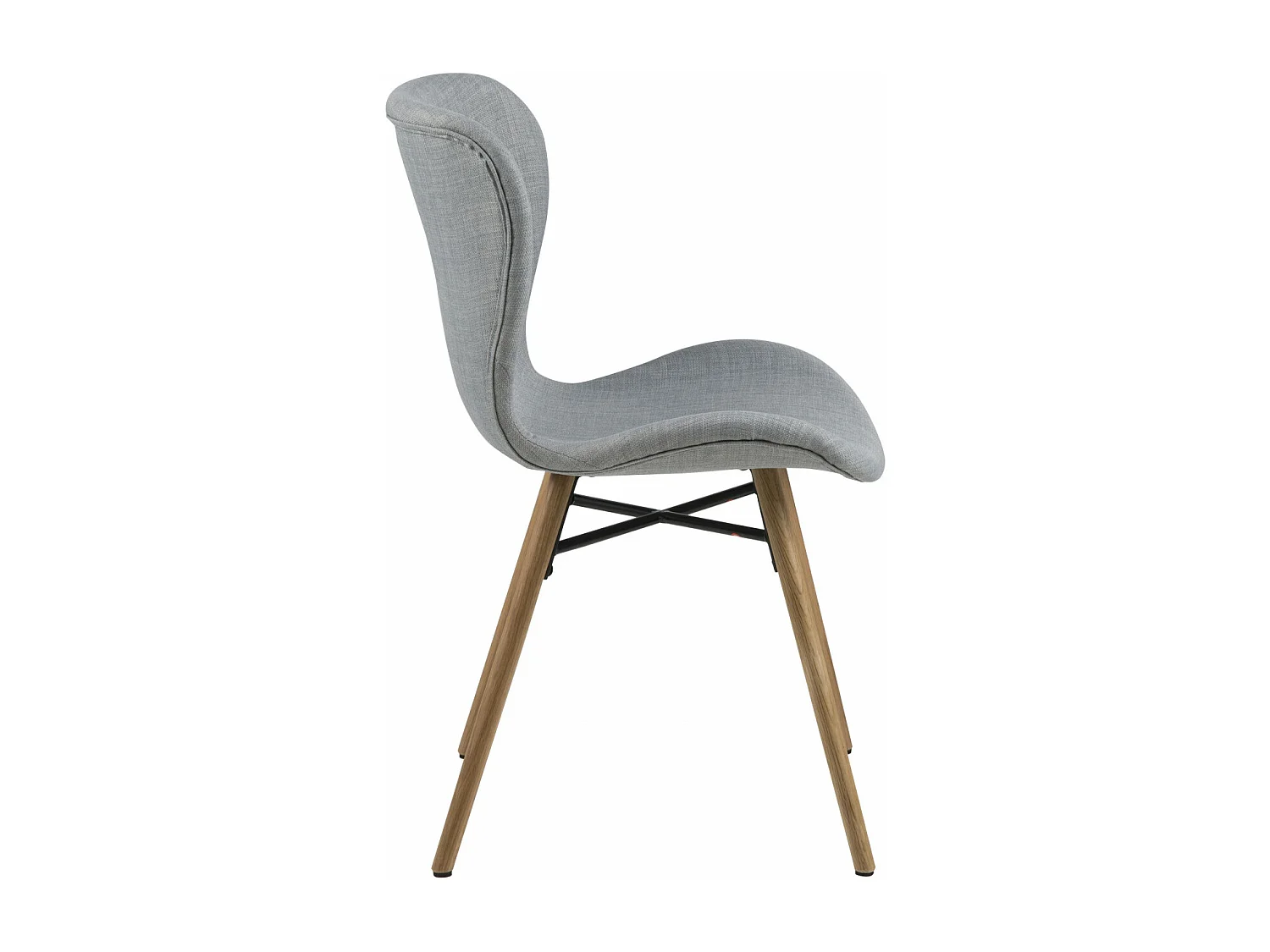 Table ronde extensible pieds fuseau D105 + 4 chaises tissu - VICTORIA