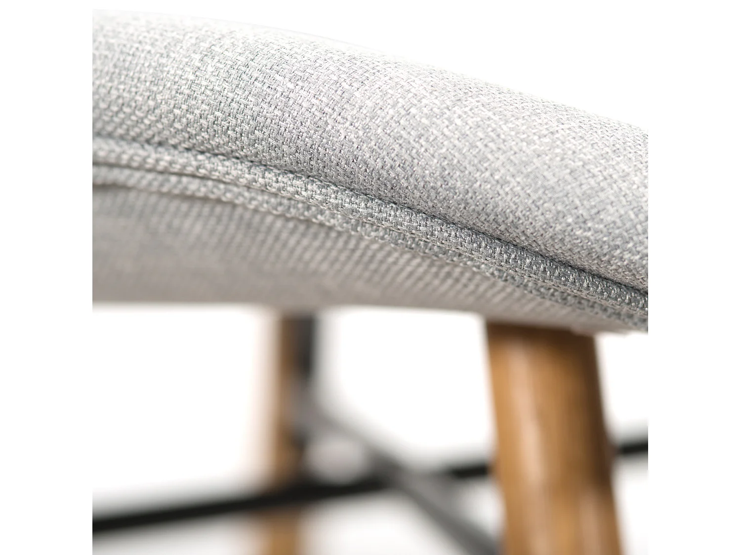 Table ronde extensible pieds fuseau D105 + 4 chaises tissu - VICTORIA