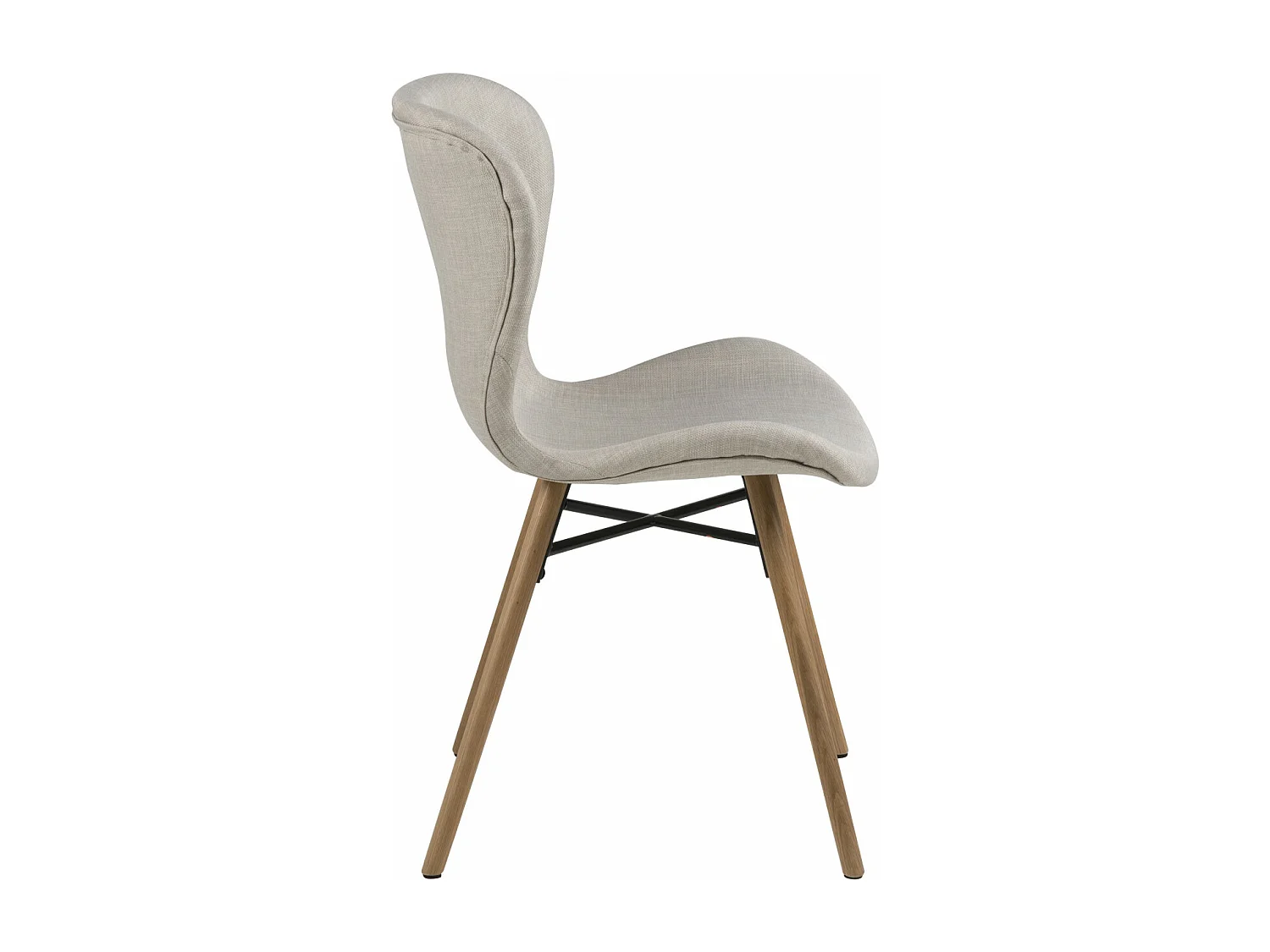 Table ronde extensible pieds fuseau D105 + 4 chaises tissu - VICTORIA