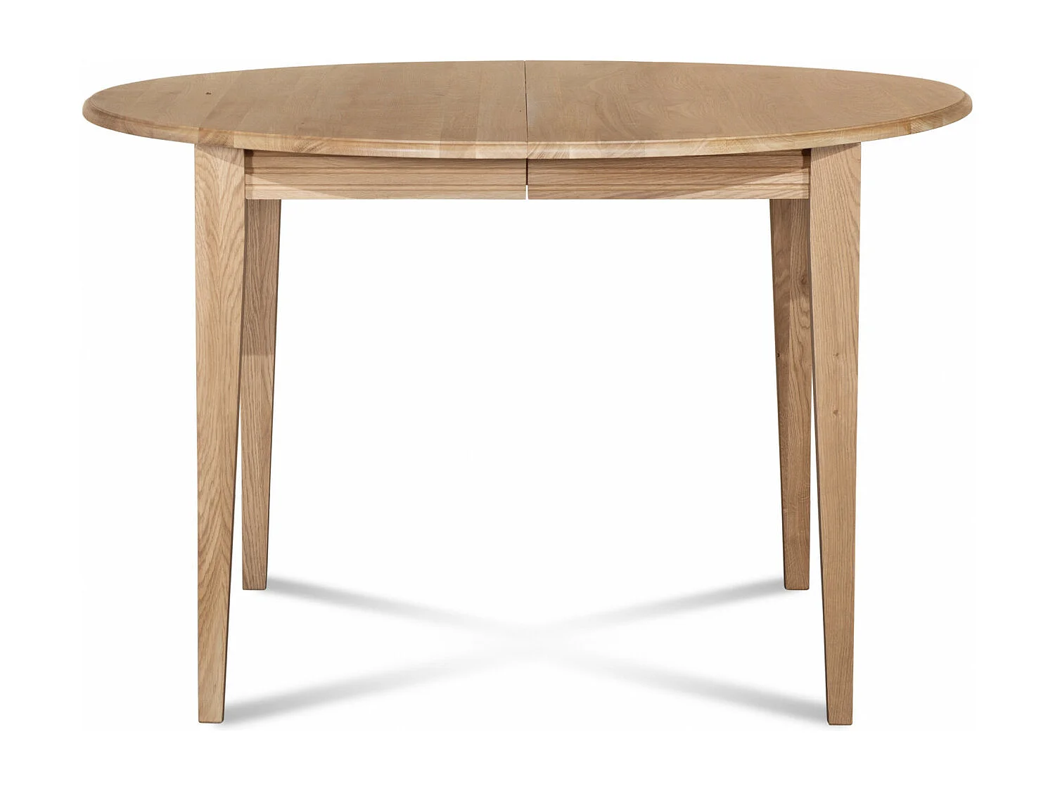 Table ronde extensible pieds fuseau D105 + 4 chaises tissu - VICTORIA