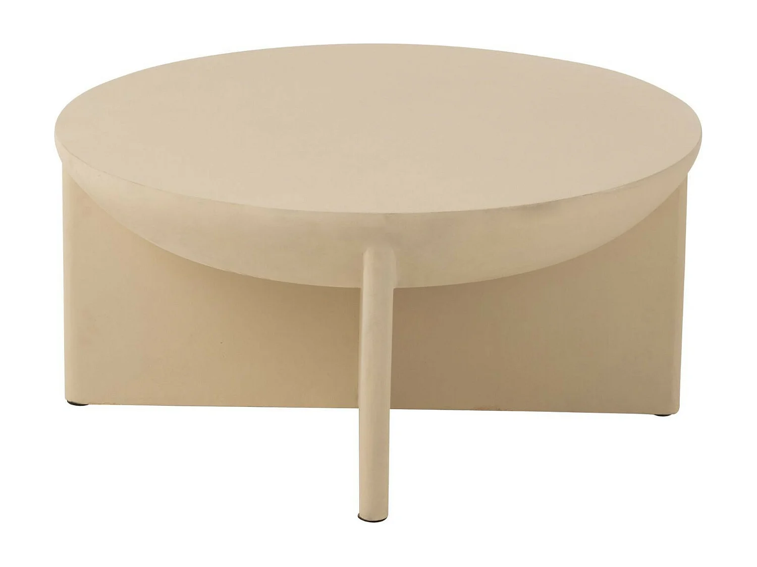 Table Basse Design en Bois "Cave" 90cm Beige