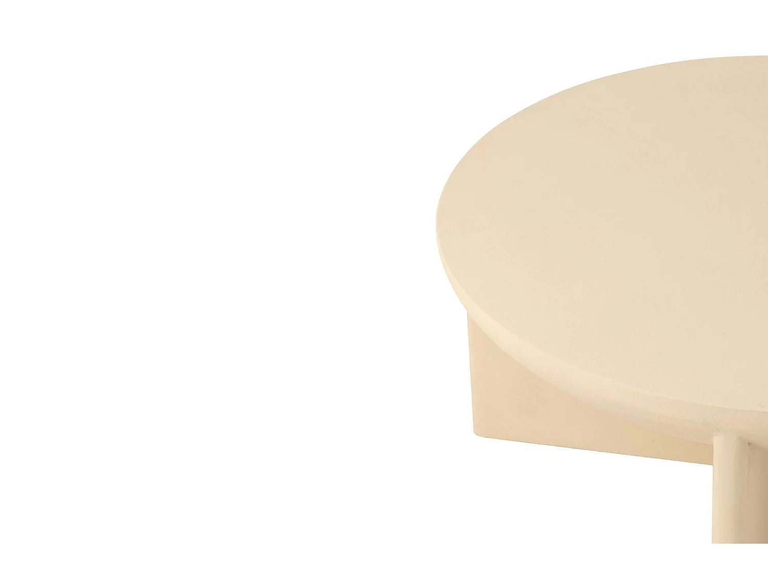 Table Basse Design en Bois "Cave" 90cm Beige