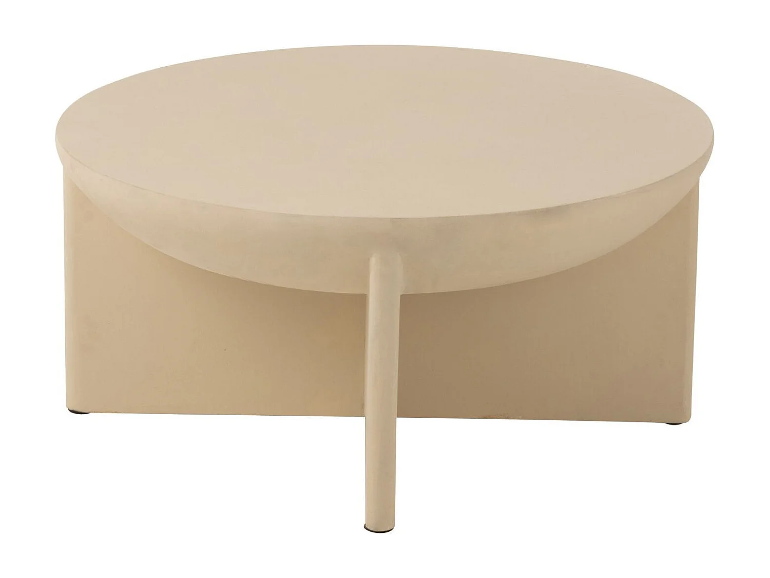 Table Basse Design en Bois "Cave" 90cm Beige