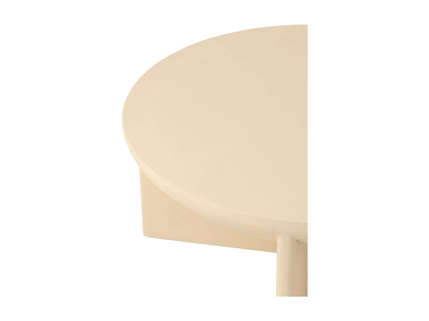 Table Basse Design en Bois "Cave" 90cm Beige
