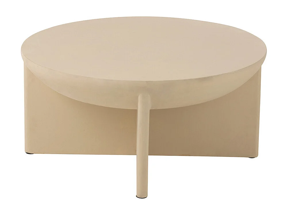 Table Basse Design en Bois "Cave" 90cm Beige