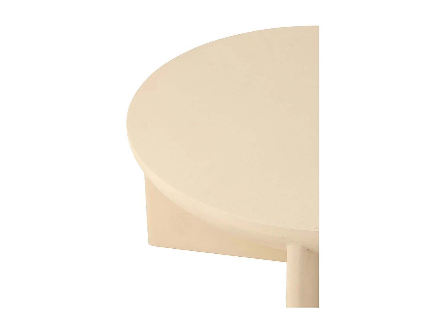 Table Basse Design en Bois "Cave" 90cm Beige