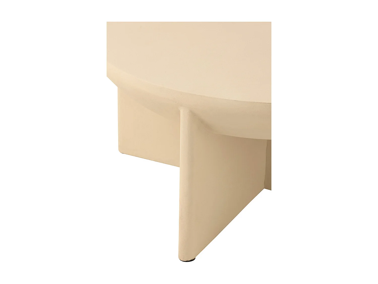 Table Basse Design en Bois "Cave" 90cm Beige