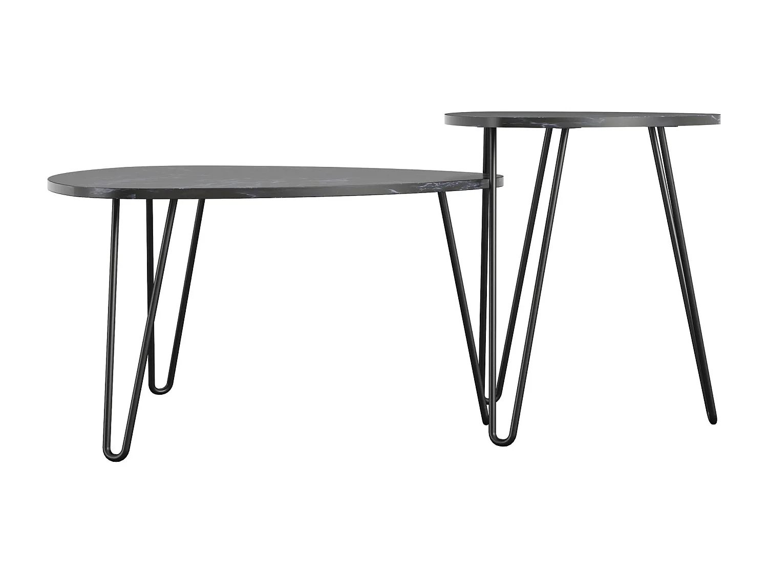 Athena | Tables gigognes en marbre noir