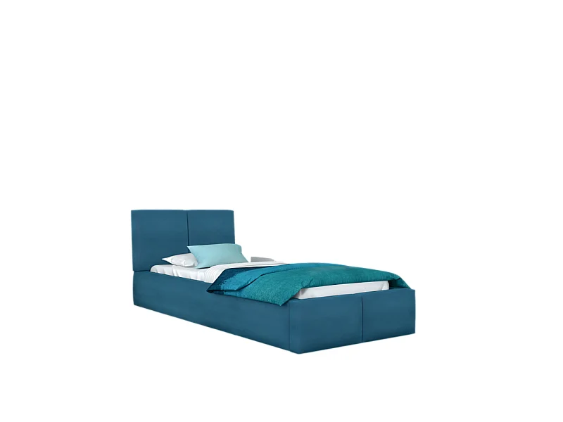 Lit coffre Tesia 90x200  - Sommier inclus Azur