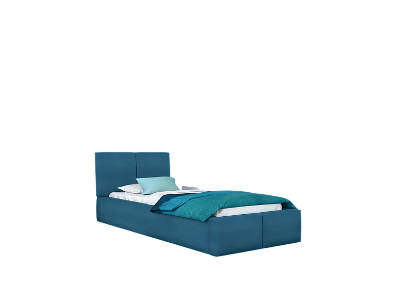 Lit coffre Tesia 90x200  - Sommier inclus Azur