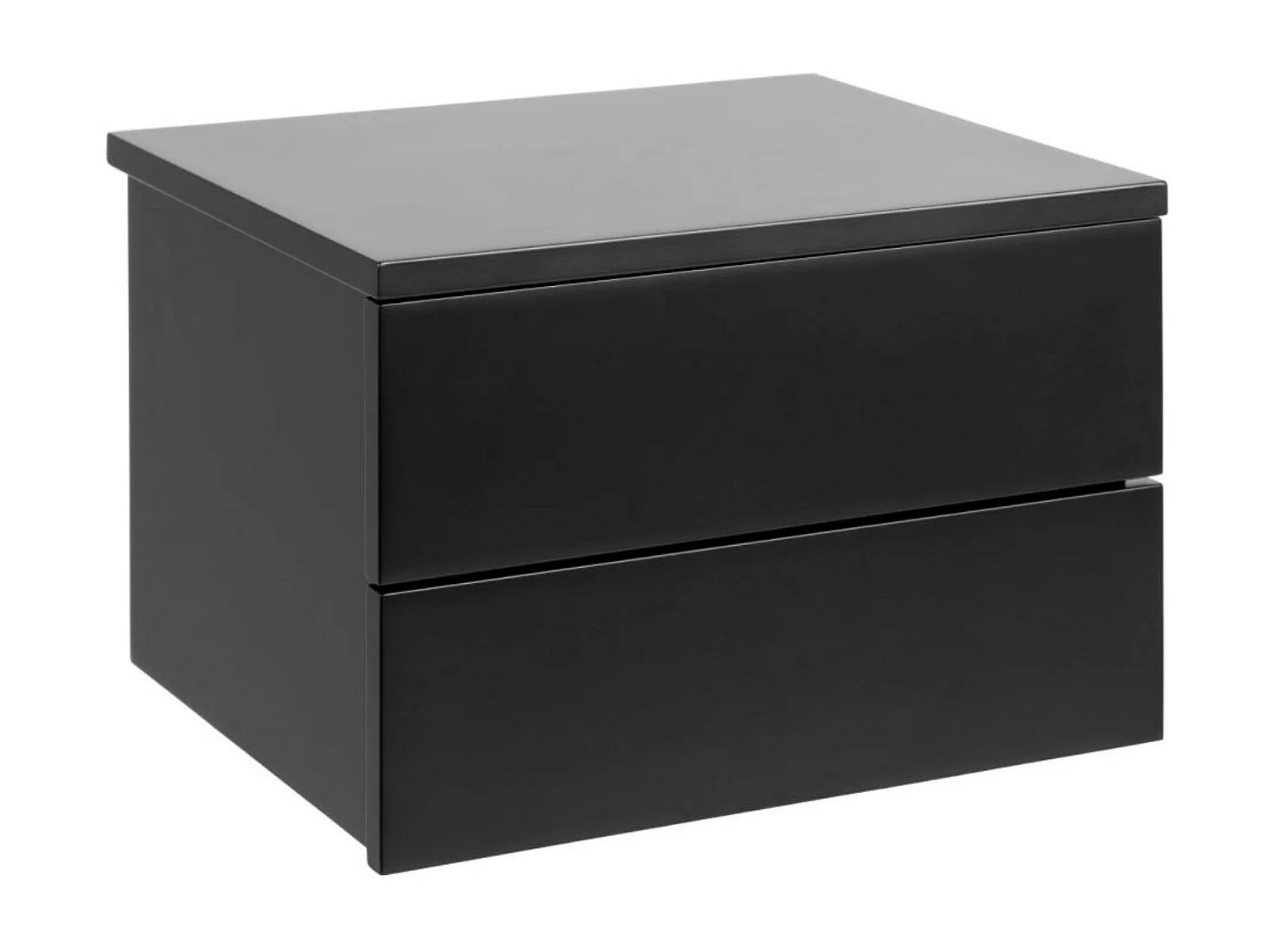 Avignon Nachttisch 2 Schubladen schwarz.