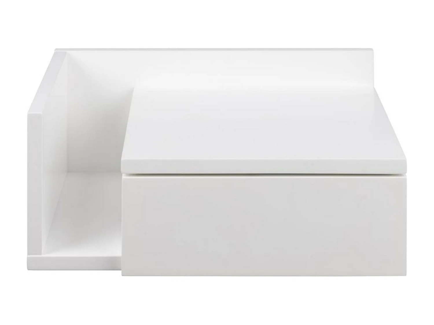 Ashlan Nachttisch 1 Schublade 1 Regal weiß.