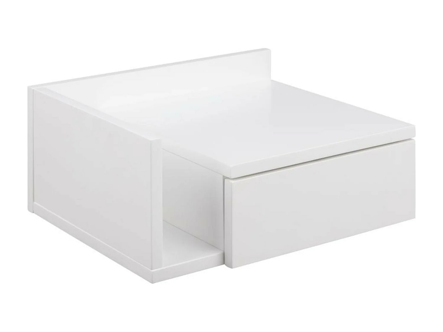 Ashlan Nachttisch 1 Schublade 1 Regal weiß.