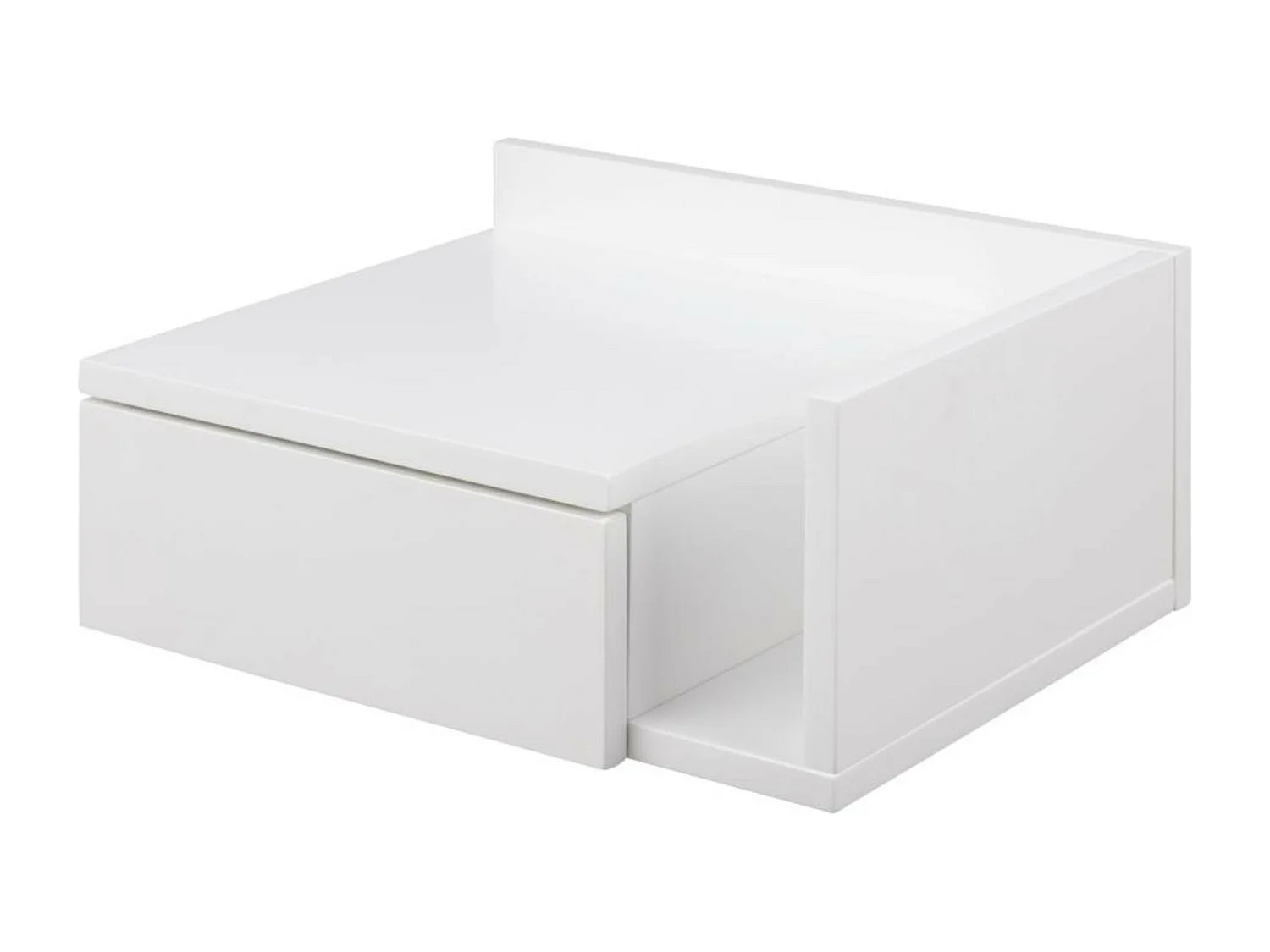 Ashlan Nachttisch 1 Schublade 1 Regal weiß.