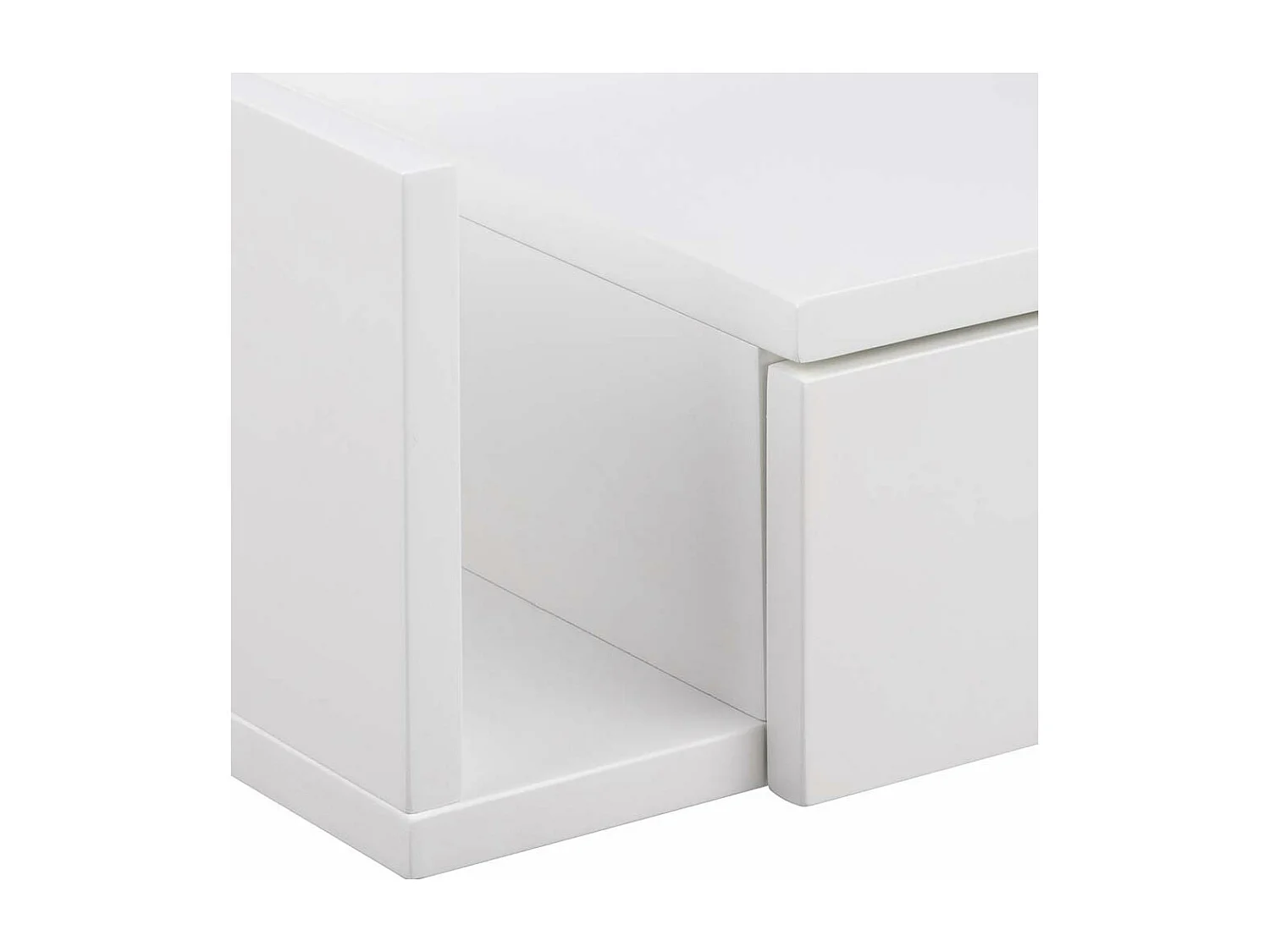 Ashlan Nachttisch 1 Schublade 1 Regal weiß.