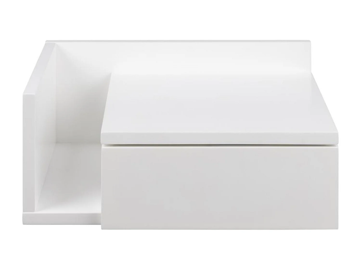 Elara nachtkastje 1 lade 1 plank wit.