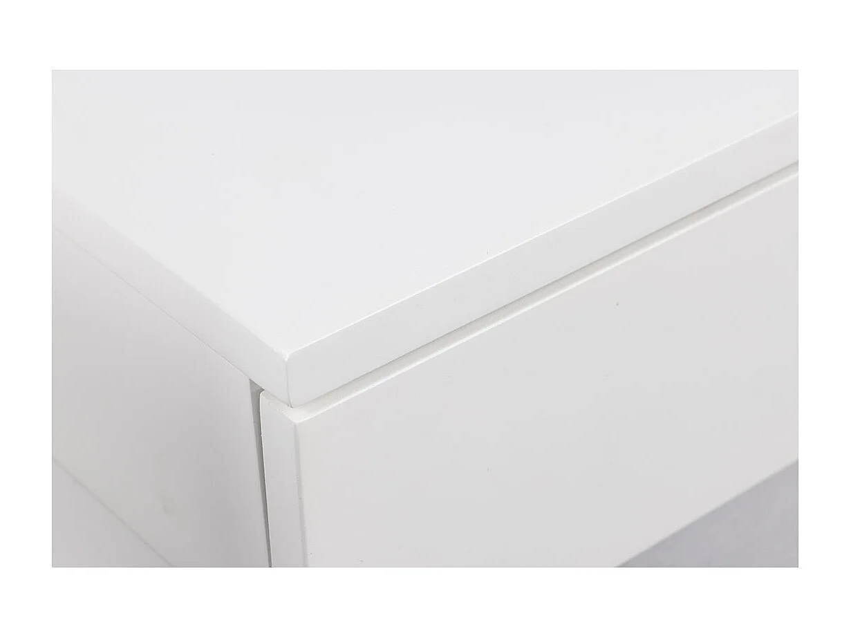 Elara nachtkastje 1 lade 1 plank wit.