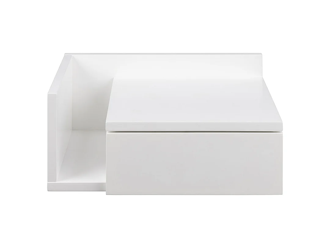 Comodino Ashlan 1 cassetto 1 ripiano bianco.