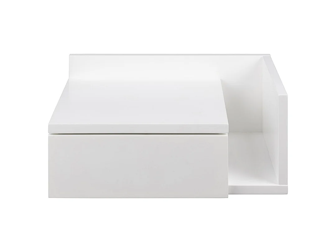 Comodino Ashlan 1 cassetto 1 ripiano bianco.